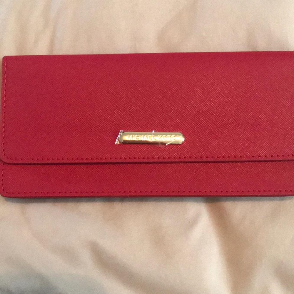 Michael Kors red clutch